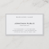 Stijlvol, slim ontwerp, grijs, elegant minimalisti visitekaartje (Achterkant)