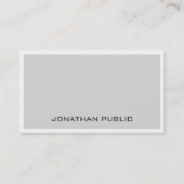 Stijlvol, slim ontwerp, grijs, elegant minimalisti visitekaartje (Voorkant)
