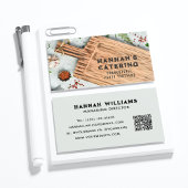 Stijlvol snijbord voor hout Roken Robuust script Visitekaartje