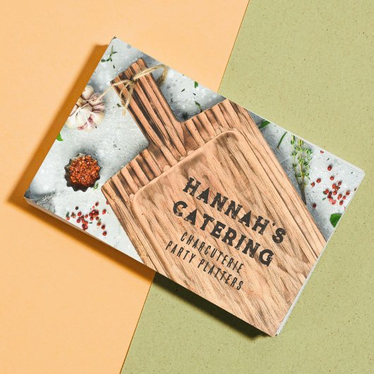 Stijlvol snijbord voor hout Roken Robuust script Visitekaartje