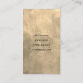 Stijlvol snijhaar | Goud Waterverf Textuur Visitekaartje (Achterkant)