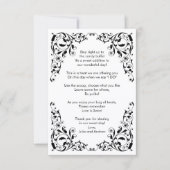 Stijlvol Snoep buffer voor zwart-witzwitjes Bedankkaart (Voorkant)