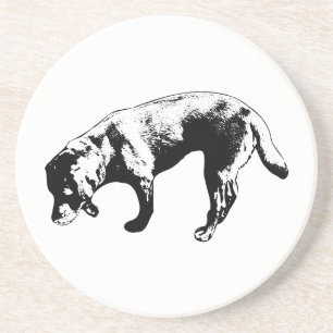 Stijlvol Snuffelen Labrador Ink Art Onderzetter