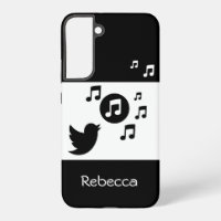 Stijlvol Songbird Black en White Personalized