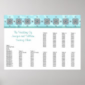 Stijlvol Southwest Turquoise Wedding Seating Chart Poster (Voorkant)