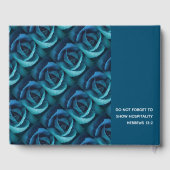 Stijlvol, speciaal aangepast BLUE ROOS Gastenboek (Achterkant)