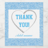 Stijlvol Speciaal dank voor etiket op fles (Enkel label)