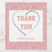 Stijlvol Speciaal dank voor etiket op fles (Enkel label)