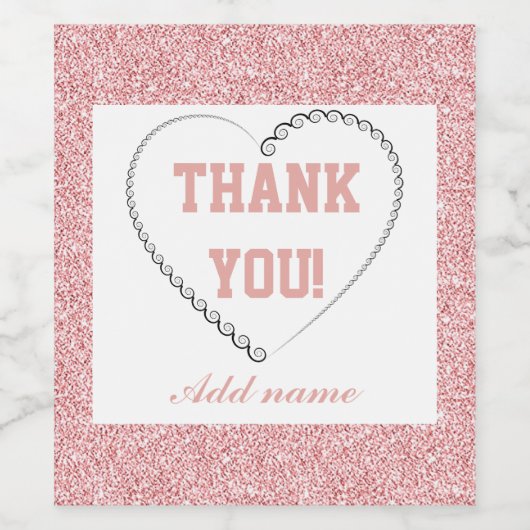 Stijlvol Speciaal dank voor etiket op fles (Enkel label)