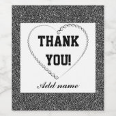 Stijlvol Speciaal dank voor etiket op fles (Enkel label)