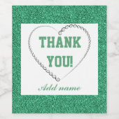 Stijlvol Speciaal dank voor etiket op fles (Enkel label)