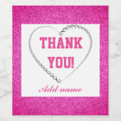 Stijlvol Speciaal dank voor etiket op fles (Enkel label)