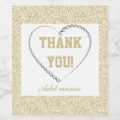 Stijlvol Speciaal dank voor etiket op fles (Enkel label)