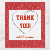 Stijlvol Speciaal dank voor etiket op fles (Enkel label)