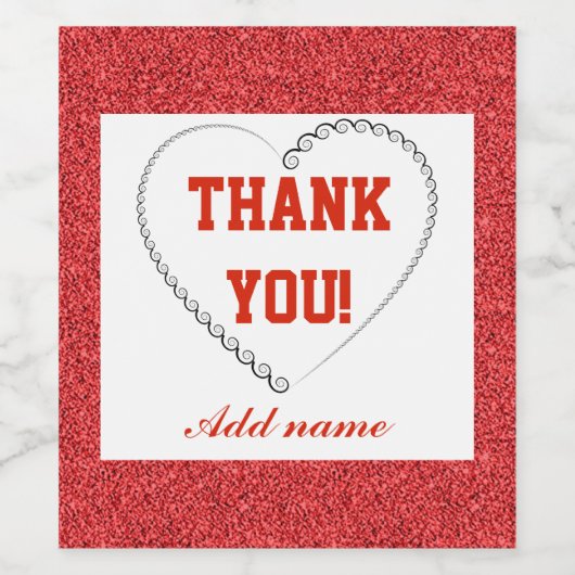 Stijlvol Speciaal dank voor etiket op fles (Enkel label)