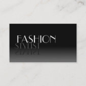 Stijlvol spiegellettertype Classic Black White met Visitekaartje (Voorkant)