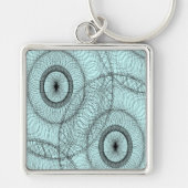 Stijlvol Spirly Zen Doodle Patroon Sleutelhanger (Voorkant)