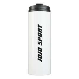 Stijlvol sportontwerp zwart-wit JoJo Sport Thermosbeker