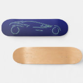 Stijlvol Sportscar - gloeiend blauw neon automatis Skateboard (Horizontaal)