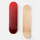 Stijlvol Sportscar - gloeiend rood neon automatisc Skateboard (Voorkant)
