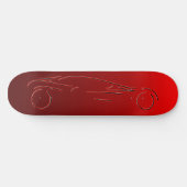 Stijlvol Sportscar - gloeiend rood neon automatisc Skateboard (Horizontaal)
