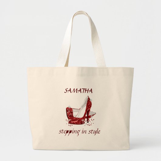 Stijlvol stappen, gracieus dragen Tote Grote Tote Bag (Voorkant)