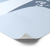 Stijlvol Steel-Blue Digital Art Seascape Poster (Hoek)