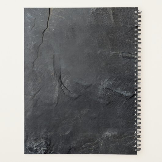 Stijlvol Steenkoolmonogram voor Stedenstonk Planner (Achterkant)