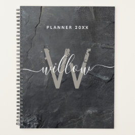 Stijlvol Steenkoolmonogram voor Stedenstonk Planner