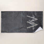 Stijlvol Steenkoolmonogram voor Stedenstonk Strandlaken (Voorkant)