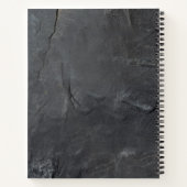 Stijlvol Steenkoolmonogram voor Steenkonk Gray Sto Notitieboek (Achterkant)