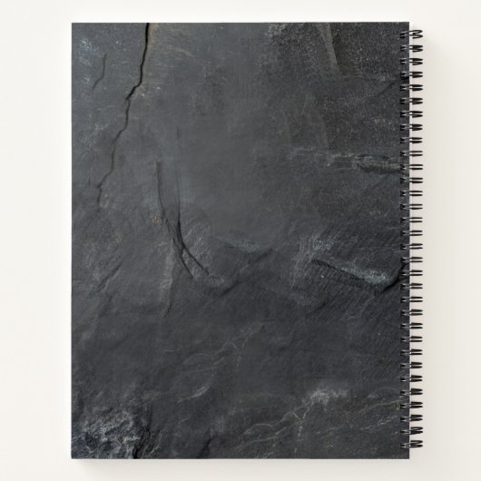 Stijlvol Steenkoolmonogram voor Steenkonk Gray Sto Notitieboek (Achterkant)