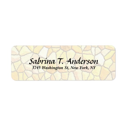 Stijlvol Steenwand Elegant Manuscript Modern Etiket (Voorkant)