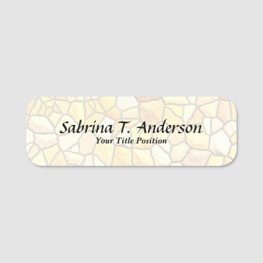 Stijlvol Steenwand Elegant Manuscript Modern Naamplaatje (Voorkant)