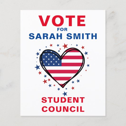 stijlvol Stem voor Class President: HART Flyer (Voorkant)