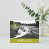 Stijlvol stempel slaat het Briefkaart Datum op (Li (Staand voorkant)