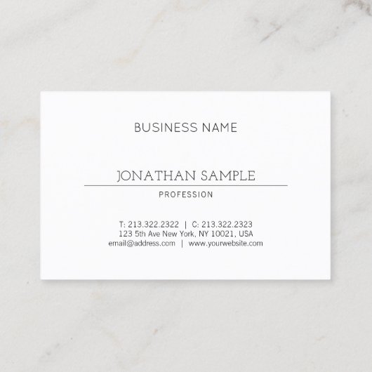 Stijlvol, stijlvol design, modern, rendy, luxe visitekaartje (Achterkant)