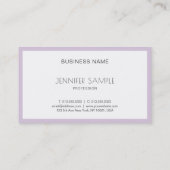 Stijlvol, stijlvol, glad Paars Visitekaartje (Achterkant)