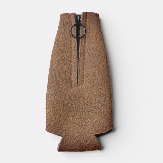 Stijlvol, stijlvol, leder zwart goudmonogram flesjeskoeler (Achterkant)