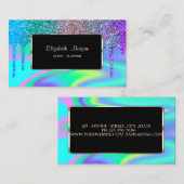 Stijlvol, stijlvol, modern, holografisch, schijven visitekaartje (Voorkant / Achterkant)