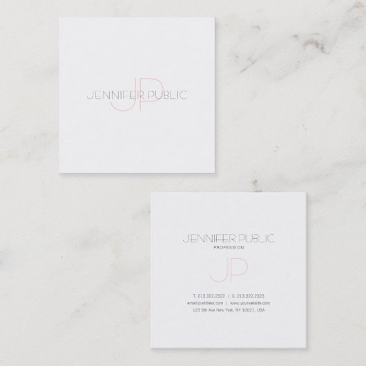 Stijlvol, stijlvol, stijlvol design, stijlvol, lux vierkante visitekaartje (Voorkant / Achterkant)