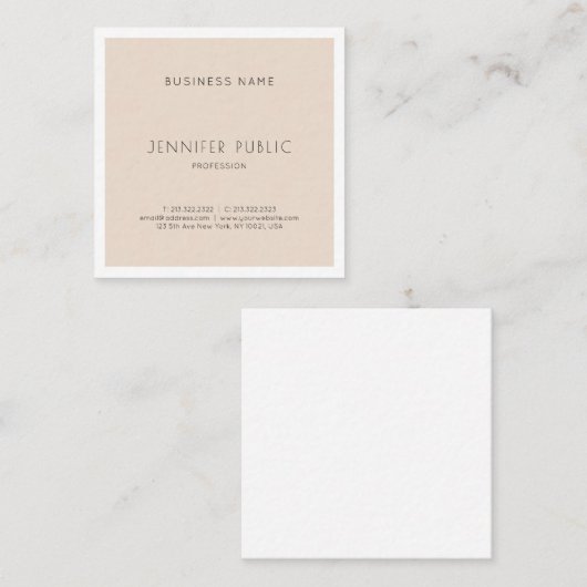 Stijlvol, stijlvol, stijlvol grafisch ontwerp, pro vierkante visitekaartje (Voorkant / Achterkant)