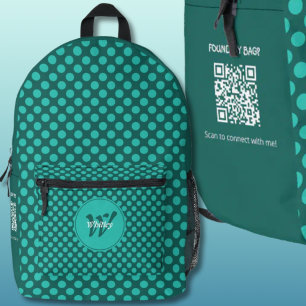 Stijlvol Stippen Thema Slimme Dynamische QR Code Bedrukte Rugzak