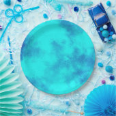 Stijlvol Storm cloud effect blauw Papieren Bordje (Feest)