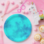 Stijlvol Storm cloud effect blauw Papieren Bordje (Feest)