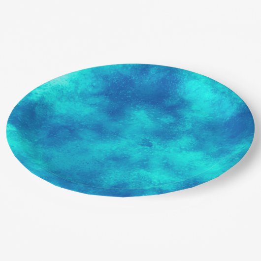 Stijlvol Storm cloud effect blauw Papieren Bordje (Gekanteld)