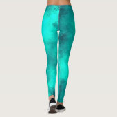 Stijlvol Storm cloud effect Groen Leggings (Achterkant)