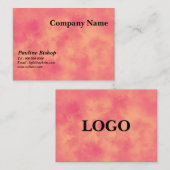 Stijlvol Storm cloud effect In Peach Visitekaartje (Voorkant / Achterkant)