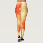 Stijlvol Storm cloud effect sinaasappel Leggings (Achterkant)