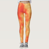 Stijlvol Storm cloud effect sinaasappel Leggings (Voorkant)